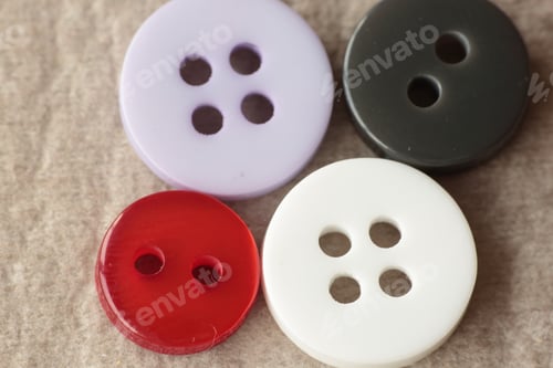 Preview: Buttons Various Colors Photographed Close