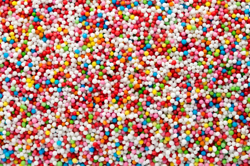 Preview: Small Sweet Sugar Ball Pattern. Food Colored Ball.