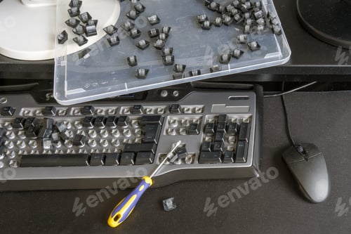 Preview: Disassembling The Keyboard For Repair Your Own. Do-It-Yourself Computer Keyboard Disassembly
