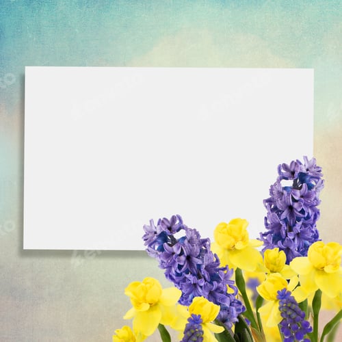 Preview: Holiday Background With Fresh Flowers And Place For Your Text. Abstract Background For Design
