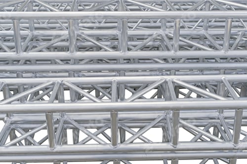 Preview: Stack Of New Metal Trusses For Mounting The Stage