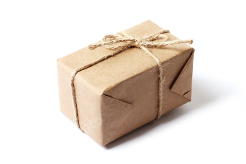 Preview: Craft Gift Box Isolated On White Background