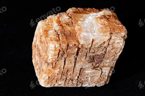 Preview: Calcite Mineral From The Group Of Carbonate On The Black Background