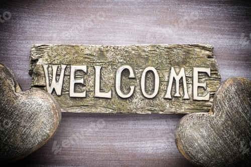 Preview: Valentine'S Day Greeting Card. Heart On A Wooden Background.