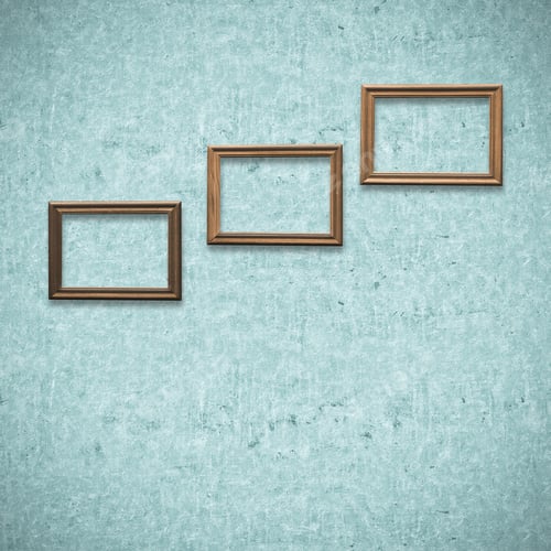 Preview: Old Wooden Frames On Old Blue Wall