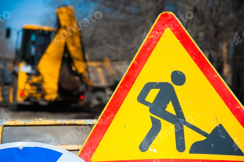 Preview: Repair Of The Old And Construction Of A New Asphalt Road. The Excavators, Graders And Road Rollers