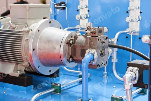 Preview: Focus On Detail Of Machine For Industry; Note Shallow Depth Of Field