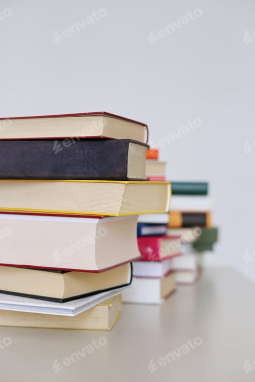 Preview: Stack Of Books On White Background