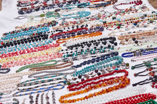 Preview: Sale Of Necklaces At The Market