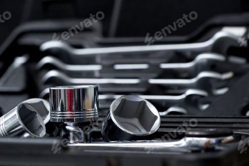 Preview: Tool Repairman, Mechanic Tool Set In The Background.