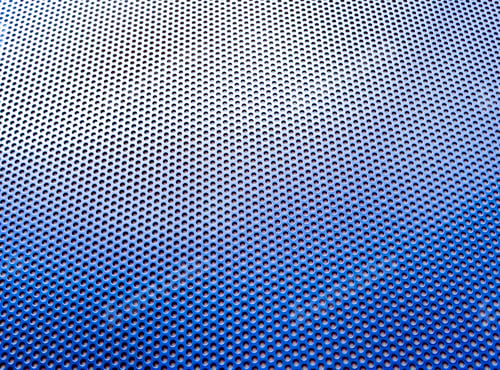 Preview: Blue Perforated Steel Plate For Background, Iron Blue Perforated Sheet Metal.