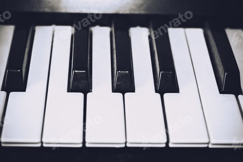 Preview: Piano Keys Close Up, Background, Toned