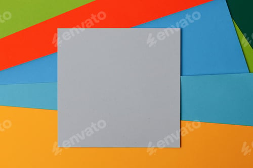 Preview: Sticker With Place For Text On A Bright And Colorful Background, Blank For Design With Copy Space
