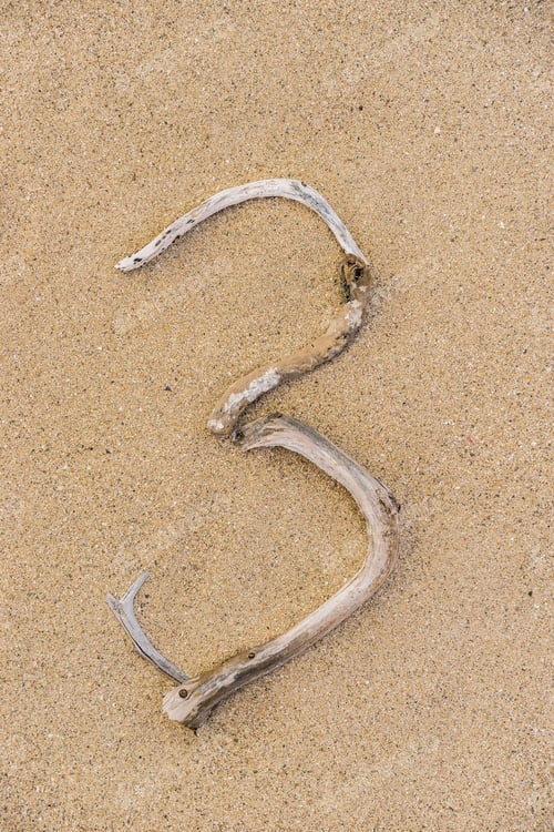 Preview: Sand Beach Number 3 Written With Driftwood.