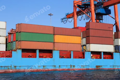 Preview: Container Ship Is Loading In A Port