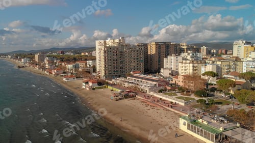 Preview: Panoramic Aerial View Of Follonica Coastline - Italy.