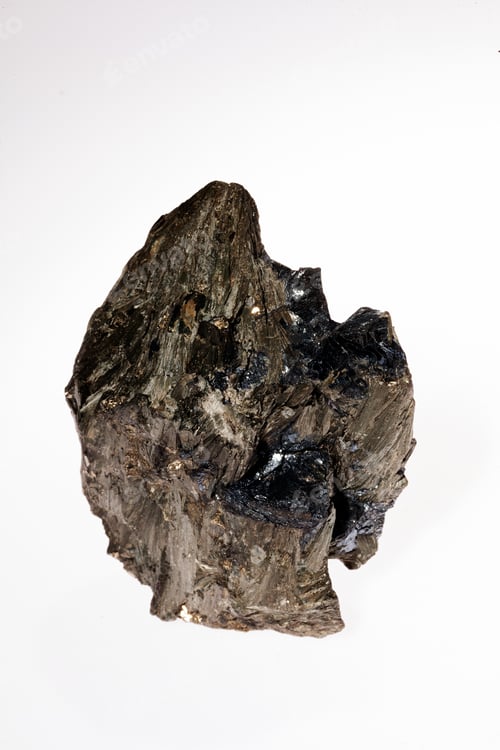 Preview: Pyrite, Galena, And Tremolite On The White Background