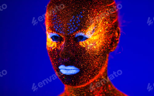 Preview: A Girl With A Beard In A Neon Light