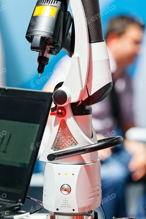 Preview: Laser Machine For Manufacture In Industry Advanced Technology; Note Shallow Depth Of Field