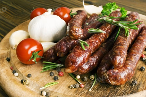 Preview: Smoked Sausage With Rosemary And Peppercorns Tomatoes And Garlic
