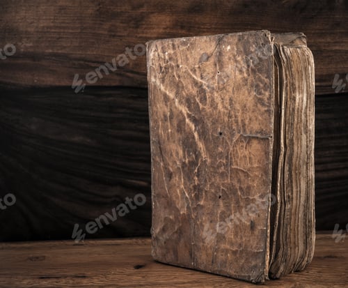 Preview: Vintage Book On A Wooden Background