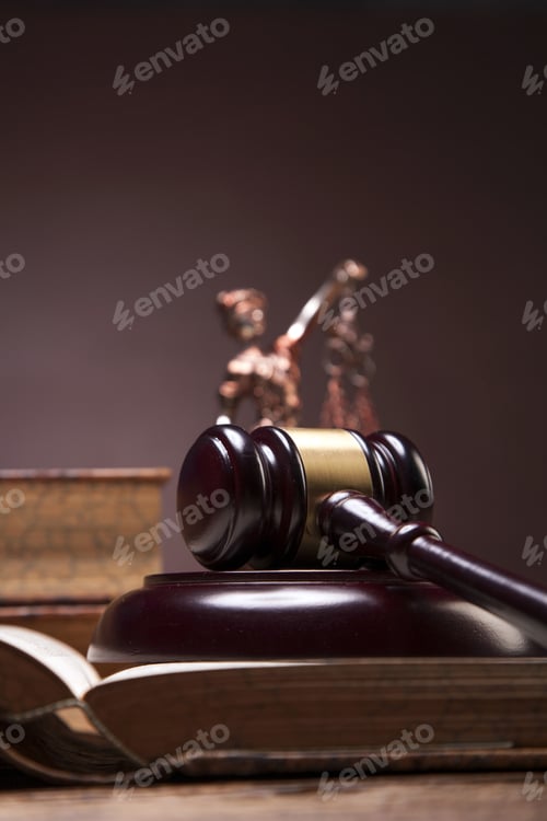 Preview: Mallet Of Justice! Concept Of Law. Studio Shots