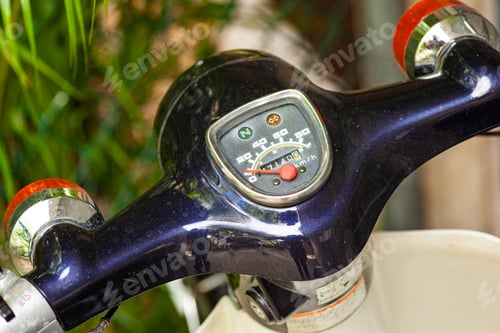 Preview: Odometer Of A Vintage Motorcycle In A Macro Shoot