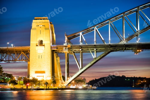 Preview: Sydney Harbor Bridge At Night, Australia.