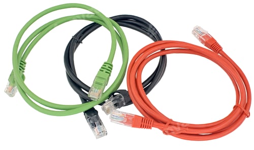 Preview: Network Ethernet Cable Over White Background