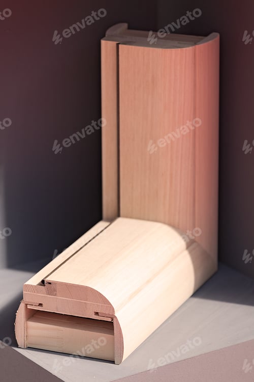 Preview: Cross-Section Of Wooden Frame For The Window
