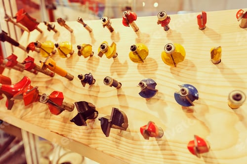 Preview: Parts Of Tools In The Manufacture Of Furniture, Note Shallow Depth Of Field