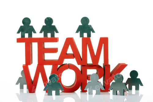 Preview: Teamwork And Corporate Profit Isolated Symbols On White