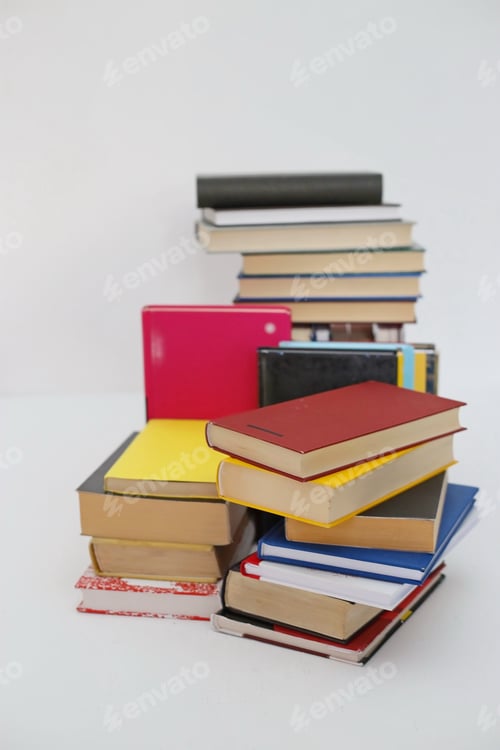 Preview: Stack Of Books On White Background