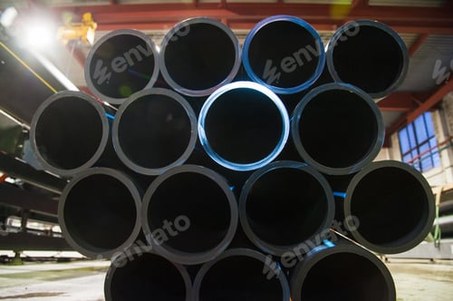 Preview: Production Of Plastic Water Pipes In The Factory. The Process Of Making Plastic Pipes On The Machine