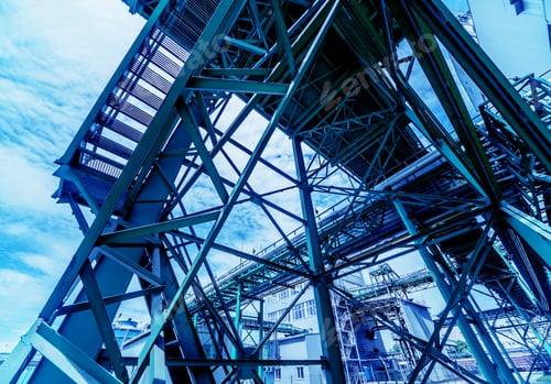 Preview: Equipment And Pipeline In Oil Refinery. Industrial Background With Clear Sky