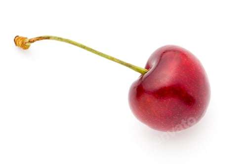 Preview: Cherry, Fresh On A White Background.