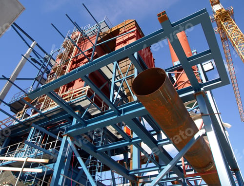 Preview: Cranes And Beams On Construction Of Industrial Factory