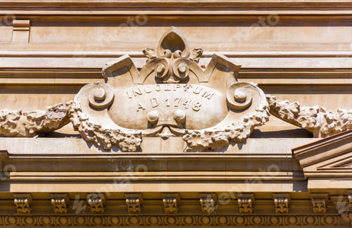 Preview: Bas-Relief On The Facade Of The Building, Santiago, Chile. With Selective Focus