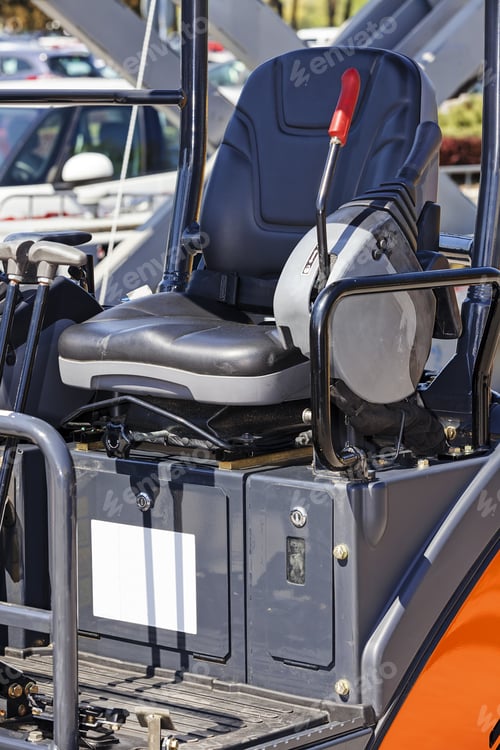 Preview: View On Chair For New Excavator Digging; Note Shallow Depth Of Field