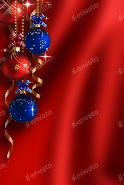 Preview: Red Merry Christmas Background