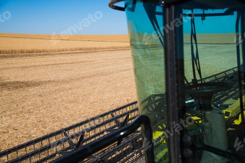 Preview: Combine Harvesters, In A Wheat Field Ready For Harvest