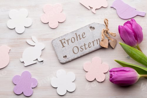 Preview: Easter And Spring Accessories. Greeting Card.