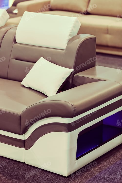 Preview: Modern Sofa For The Living Room, Note Shallow Depth Of Field
