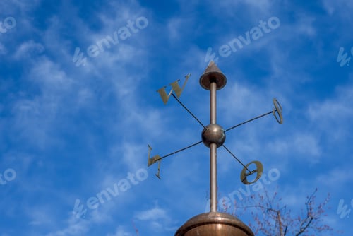 Preview: Compass With Cardinal Points Against Blue Sky - 1
