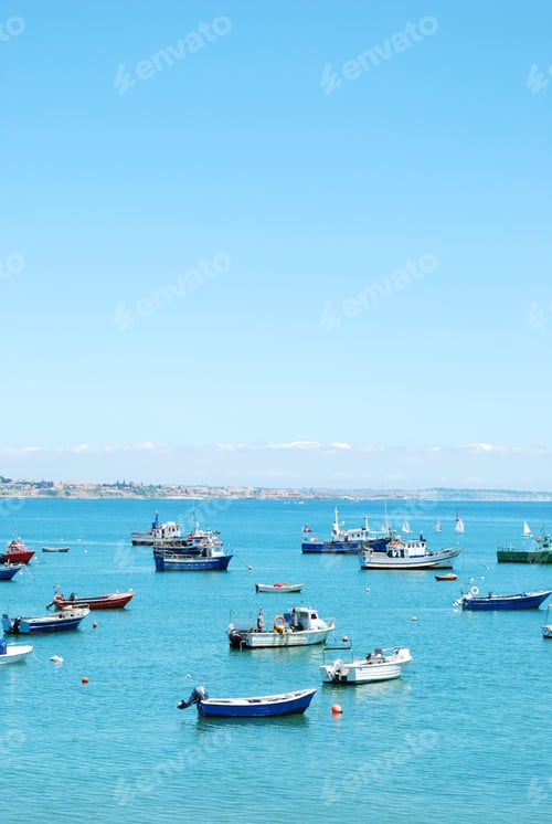 Preview: Beautiful Photo Of Boats Harbor In The Port Of Cascais, Portugal