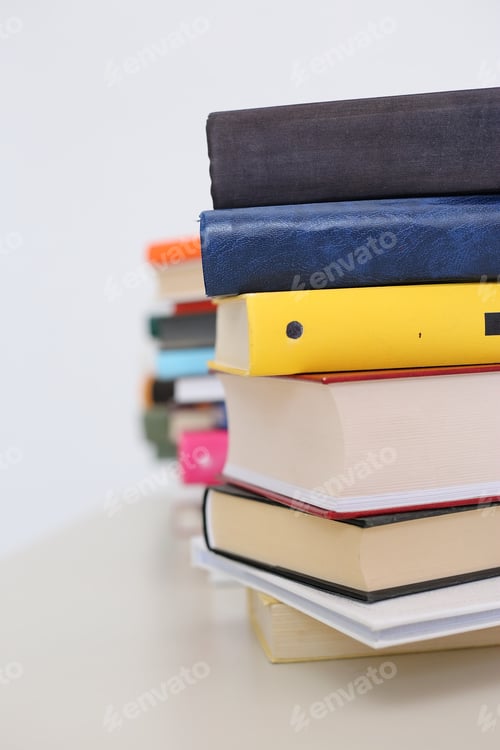 Preview: Stack Of Books On White Background