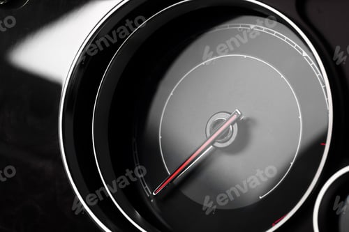 Preview: Detail Of An Empty Gauge With A Pointing Needle