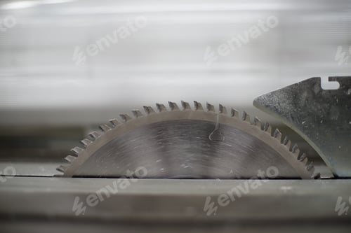 Preview: Circular Saw, Metal And Plastic Cutting, Saw Blade Machine Background.