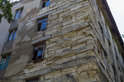 Preview: Old Scary Grunge Destroyed Building Post Apocalyptic Background