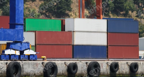 Preview: Containers Waiting To Transfer In A Port